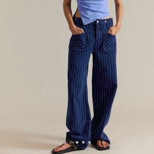 Free People Palmer Striped Jeans